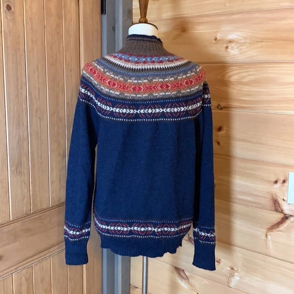 Peruvian Highlands by El Anyi alpaca Fair Isle cardigan sweater Size Medium - Picture 3 of 12